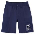 Bermuda de molet&atilde;o com fecho TIMBERLAND 
                    MENINO