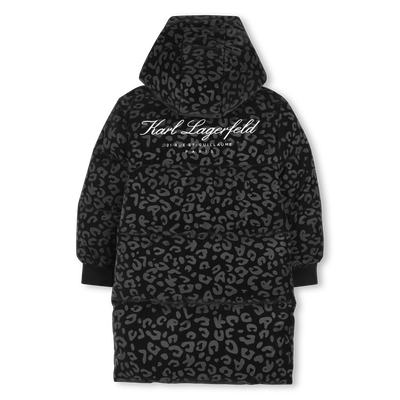 Casaco comprido com capuz KARL LAGERFELD KIDS GIRL