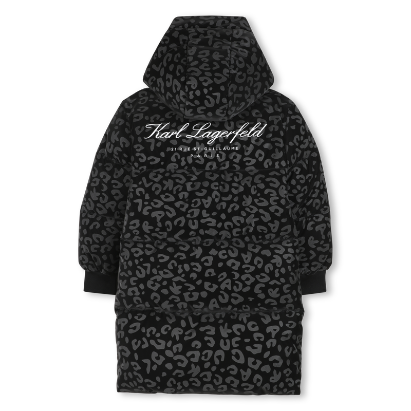 Casaco comprido com capuz KARL LAGERFELD KIDS 
                        GIRL
