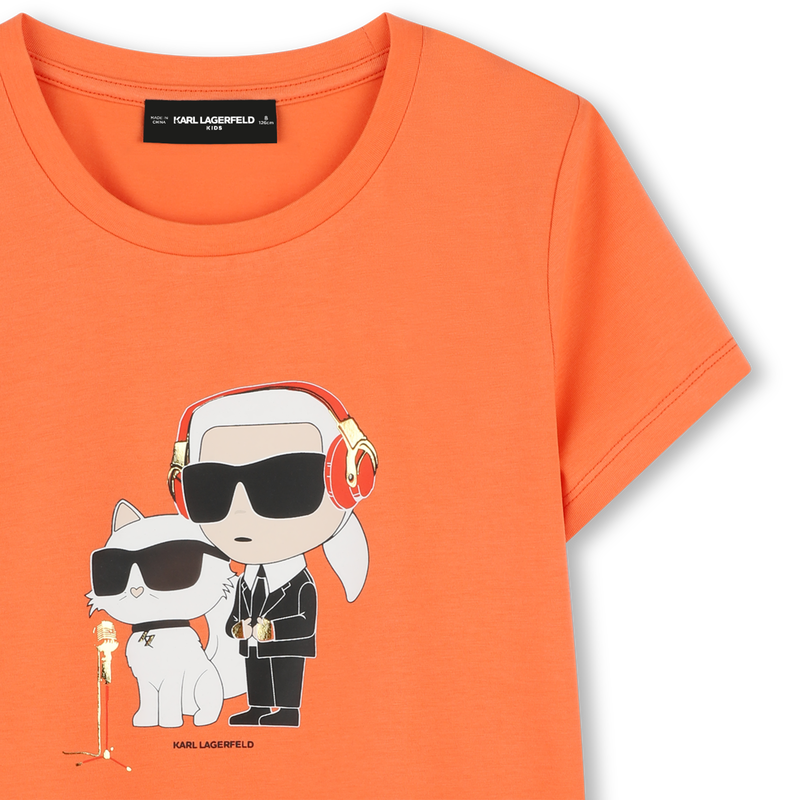 T-shirt com estampa KARL LAGERFELD KIDS 
                        GIRL