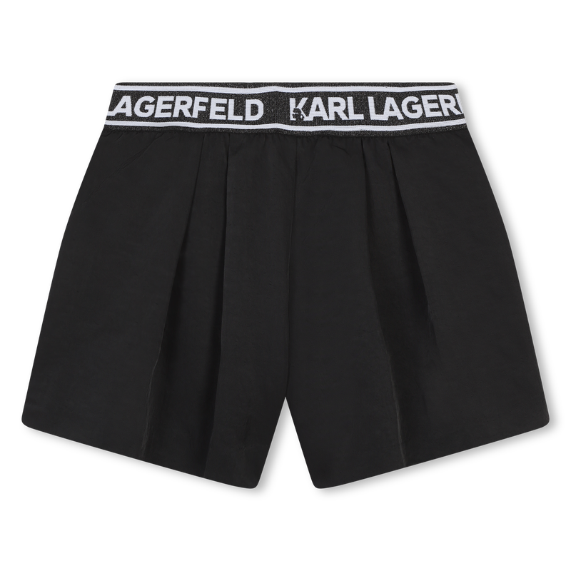 Calções fluidos com bolsos KARL LAGERFELD KIDS 
                    GIRL