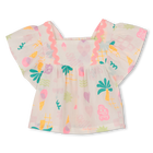 Blusa de manga curta babada BILLIEBLUSH 
                    GIRL