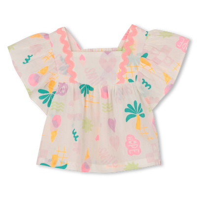 BLUSA DE MANGA CURTA BABADA BILLIEBLUSH GIRL