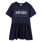 Vestido estampado com folho KENZO KIDS 
                    GIRL