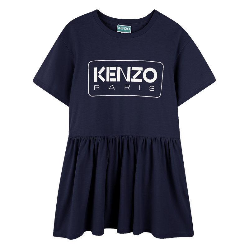 Vestido estampado com folho KENZO KIDS 
                        GIRL