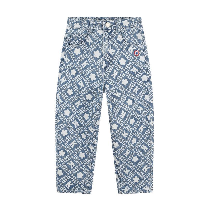 Calças de ganga estampadas KENZO KIDS 
                    GIRL