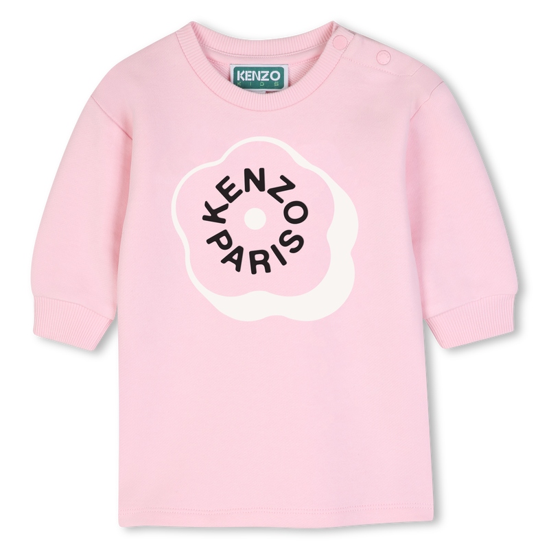 Vestido de moletom KENZO KIDS 
                        GIRL