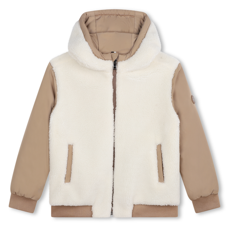 Blus&atilde;o revers&iacute;vel com capuz BOSS 
                        BOY