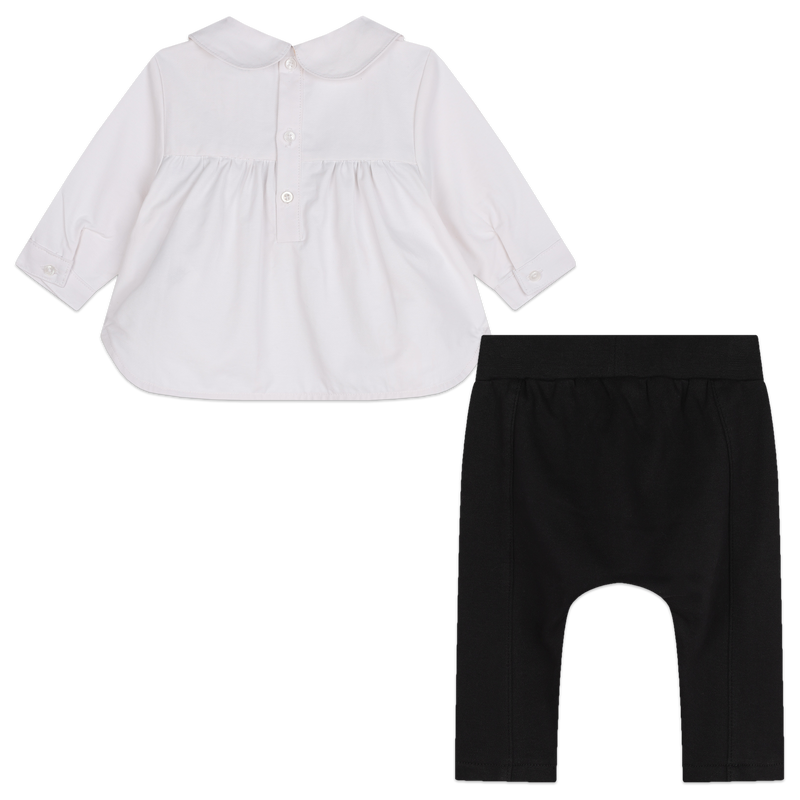 Camisa e leggings em algodão KARL LAGERFELD KIDS 
                    GIRL