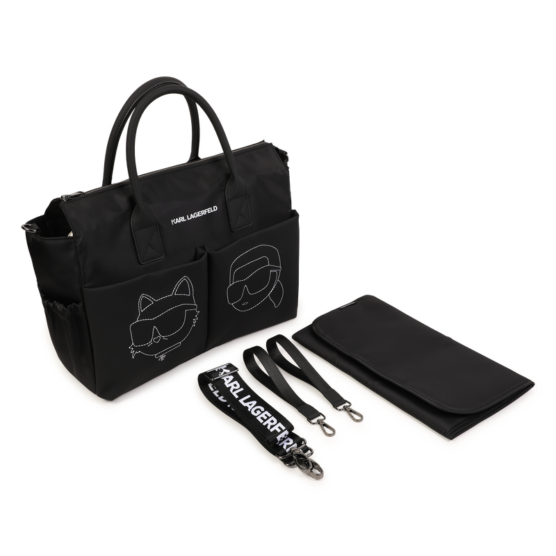 Saco muda-fraldas com estampa KARL LAGERFELD KIDS 
                        UNISEX