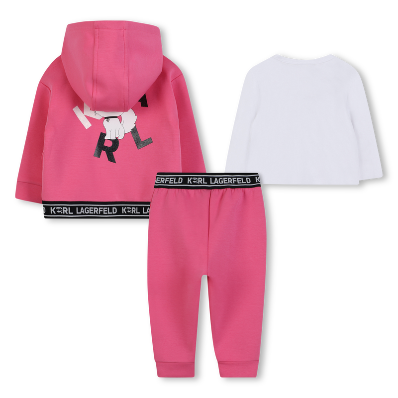 Conjunto de jogging de 3 peças KARL LAGERFELD KIDS 
                    GIRL
