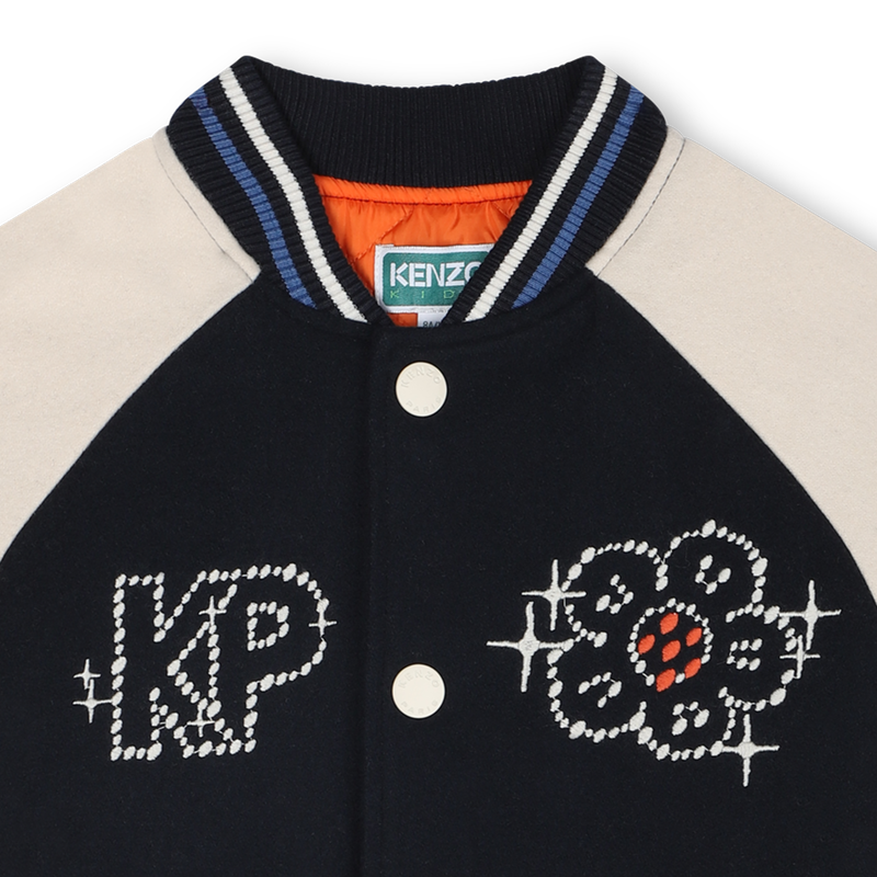 Jaqueta bomber com fecho de press&atilde;o KENZO KIDS 
                        GIRL