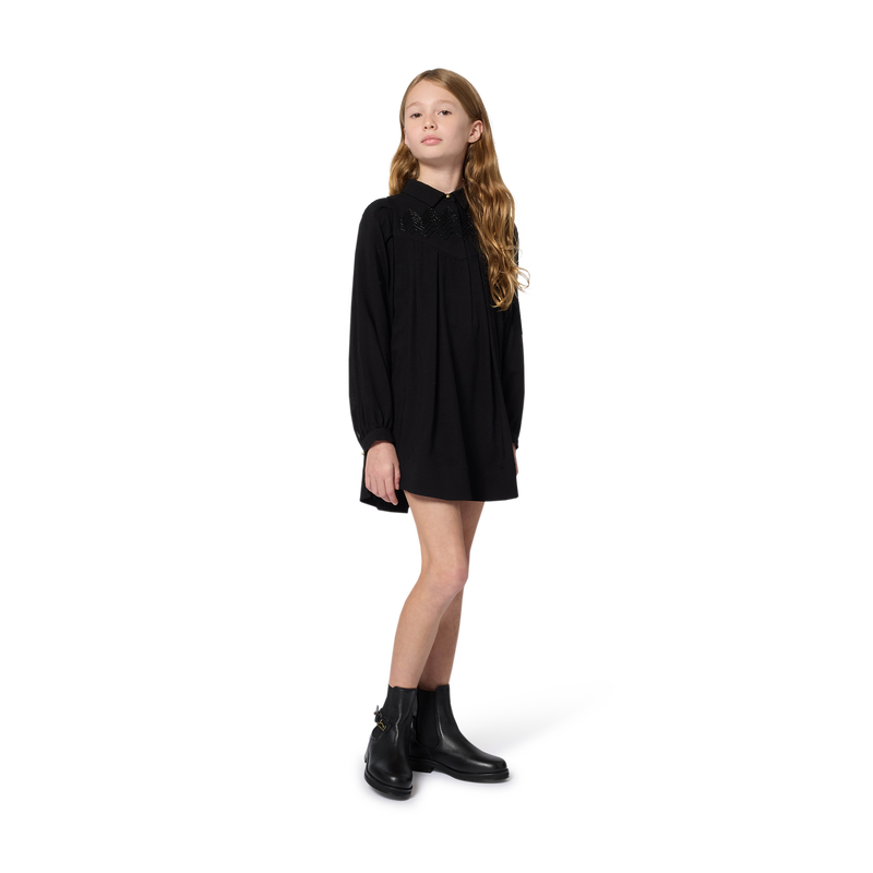 Vestido estampado bordado LANVIN 
                    GIRL