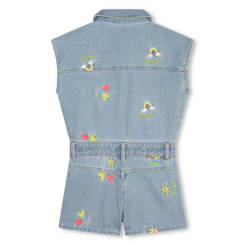 Embroidered denim playsuit BILLIEBLUSH 
                    GIRL