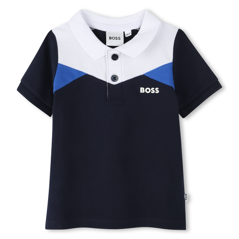 Polo com blocos de cor BOSS 
                        BOY