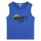 T-shirt sem mangas log&oacute;tipo KENZO KIDS 
                    BOY