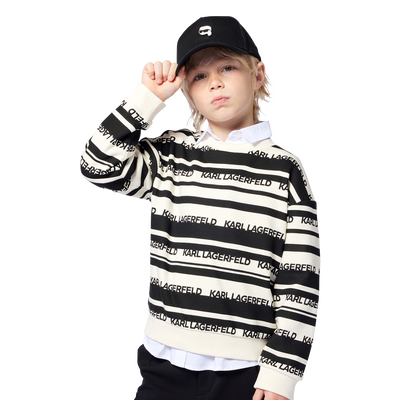 Boné ajustável de algodão KARL LAGERFELD KIDS BOY