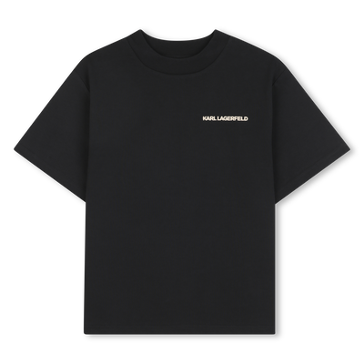 T-shirt de jersey de algod&atilde;o pesado KARL LAGERFELD KIDS BOY