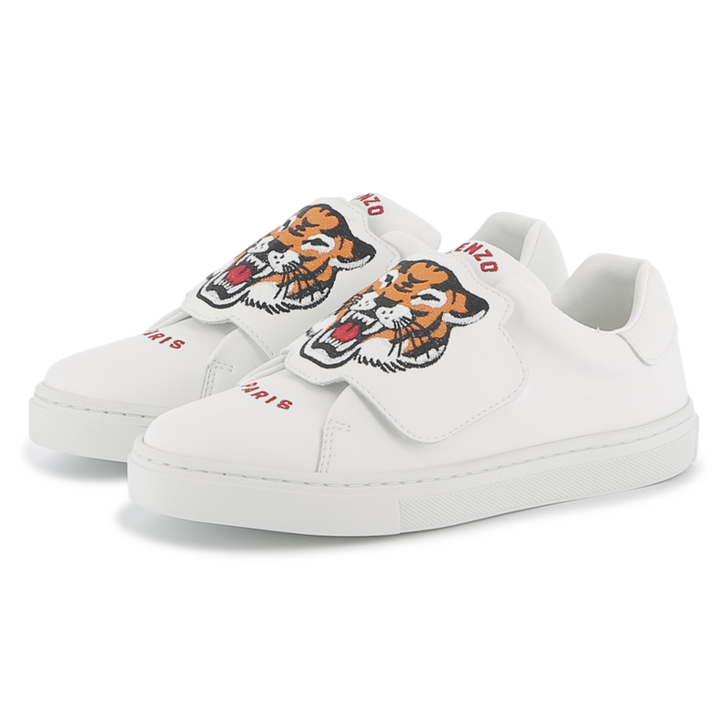 Sapatilhas de pele com velcro KENZO KIDS 
                        UNISEX