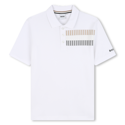 Polo corte direito com faixas BOSS BOY