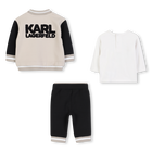 Conjunto de casaco e cal&ccedil;as em jersey duplo KARL LAGERFELD KIDS 
                    BOY