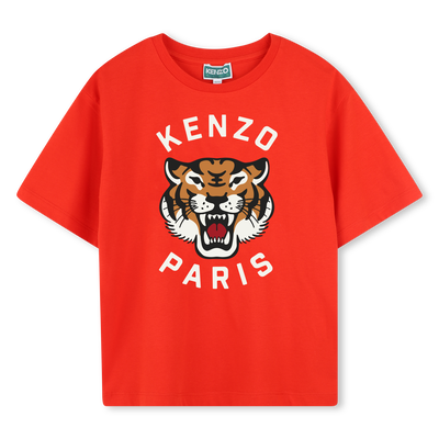 T-shirt algodão estampado KENZO KIDS BOY