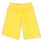 Bermudas molet&atilde;o com bordado, AMARELO, hi-res