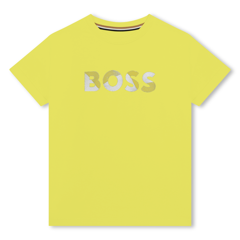 T-shirt de manga curta com dobra BOSS 
                    GIRL