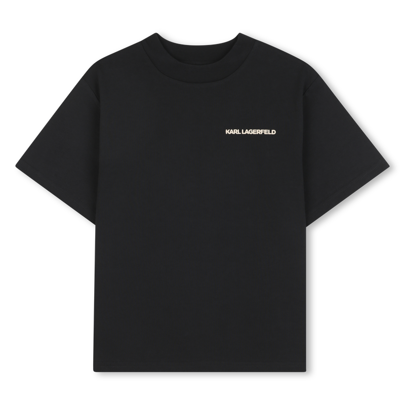 T-shirt de jersey de algodão pesado KARL LAGERFELD KIDS 
                    BOY