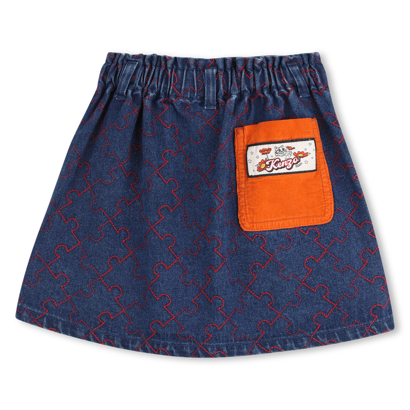 Saia de denim KENZO KIDS 
                        GIRL