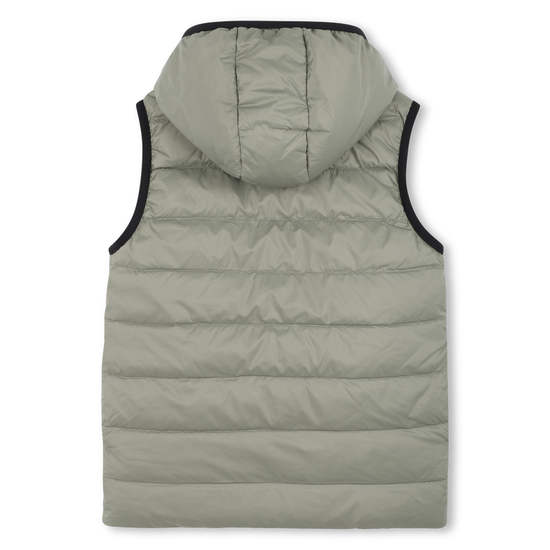 Casaco acolchoado com capuz efeito flano BOSS 
                        BOY