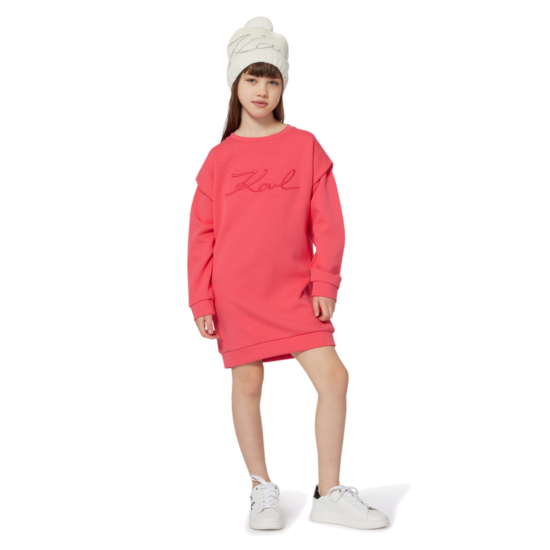 Gorro de malha com pompom KARL LAGERFELD KIDS 
                    GIRL