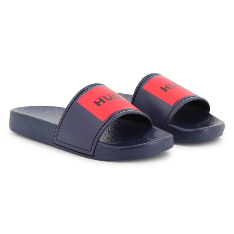 Chinelos com log&oacute;tipo HUGO 
                        BOY