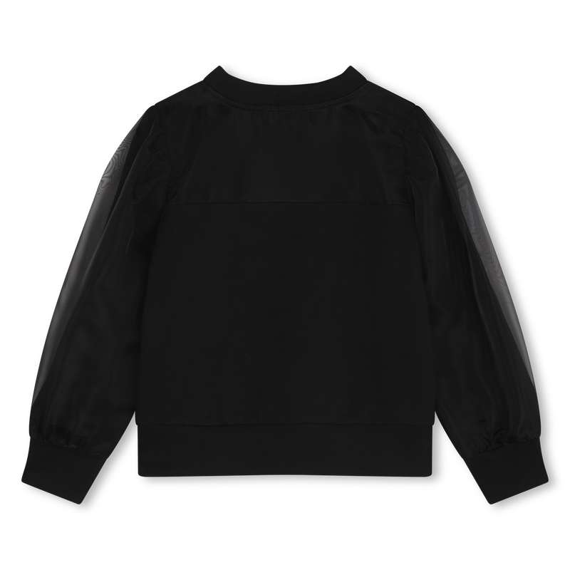 Sweatshirt mangas em organza KARL LAGERFELD KIDS 
                        GIRL