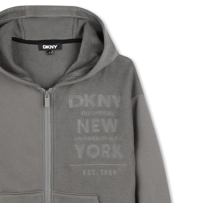 Cardig&atilde; de molet&atilde;o DKNY 
                        BOY