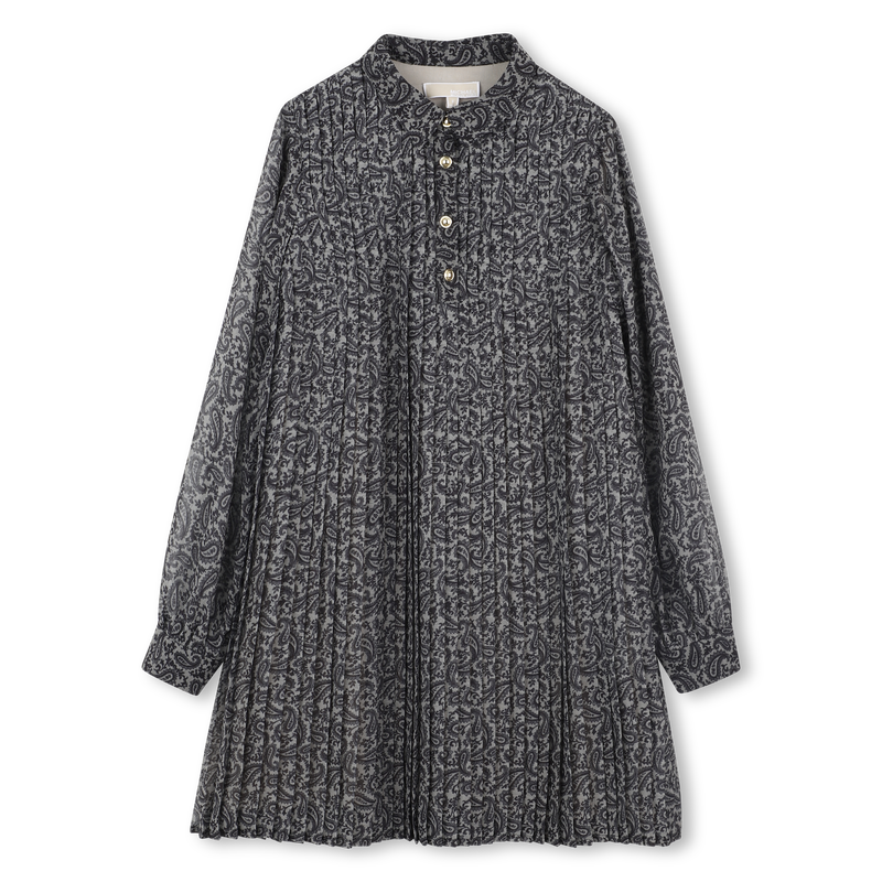 Vestido plissado de manga comprida MICHAEL KORS 
                    GIRL