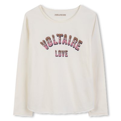T-shirt de manga comprida estampada ZADIG & VOLTAIRE GIRL