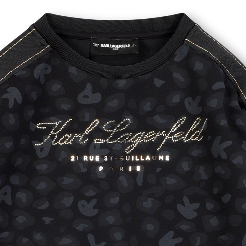 Vestido de manga comprida KARL LAGERFELD KIDS 
                    GIRL