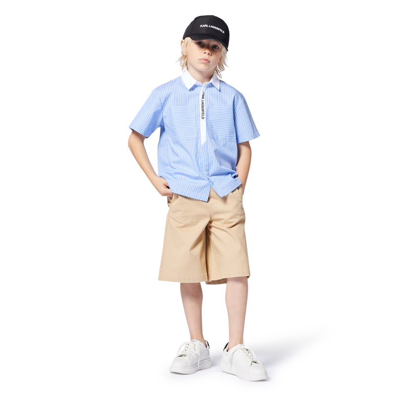 Bermudas em sarja KARL LAGERFELD KIDS 
                        BOY