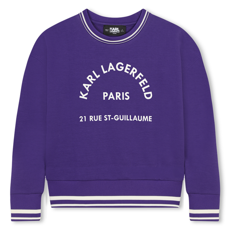 Sweatshirt com estampado KARL LAGERFELD KIDS 
                        GIRL