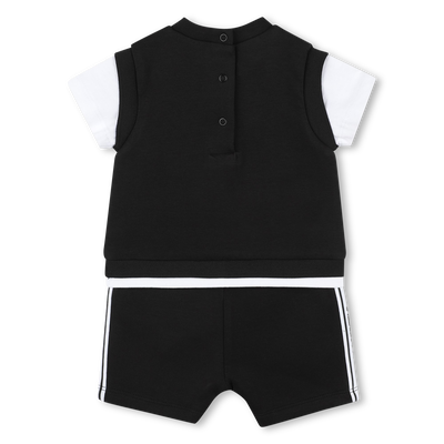 Branded two-tone romper KARL LAGERFELD KIDS BOY