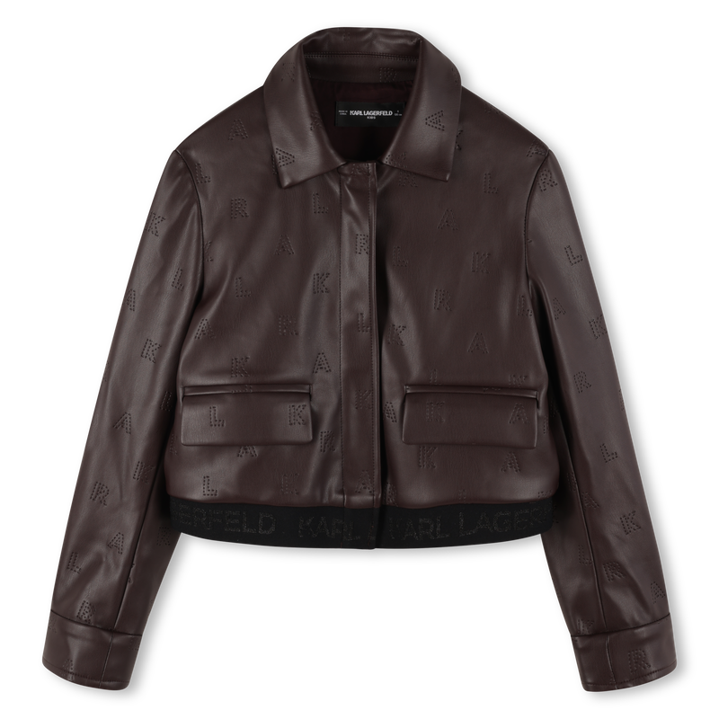 Casaco com fecho de correr KARL LAGERFELD KIDS 
                    GIRL