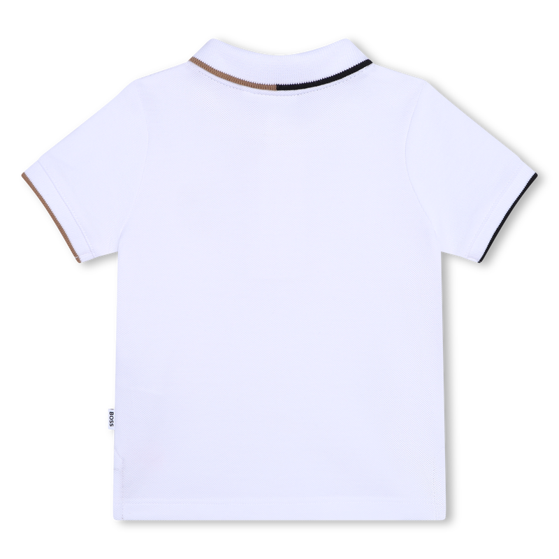 Polo de algod&atilde;o &agrave;s riscas BOSS 
                        BOY