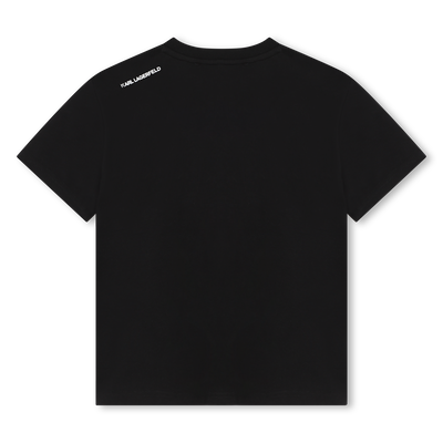 T-shirt manga curta em algod&atilde;o KARL LAGERFELD KIDS BOY