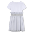 Vestido bi-material manga curta KARL LAGERFELD KIDS 
                    GIRL