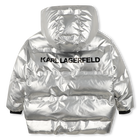 Casaco acolchoado com capuz KARL LAGERFELD KIDS 
                    GIRL