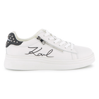 T&eacute;nis em pele de vaca KARL LAGERFELD KIDS 
                    GIRL