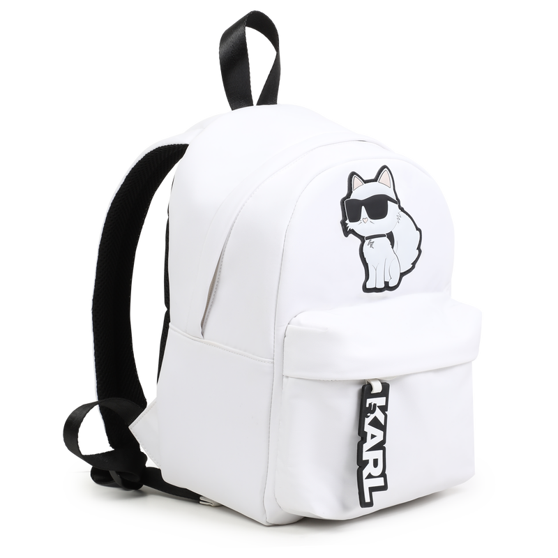Mochila pequena com emblema KARL LAGERFELD KIDS 
                        GIRL