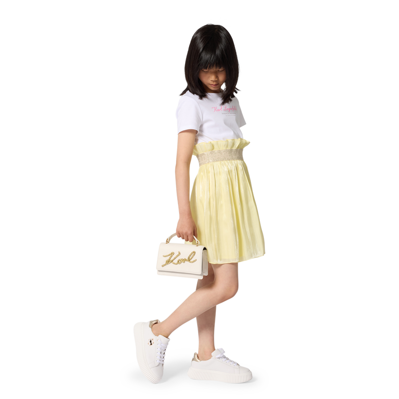 VESTIDO BI-MATERIAL MANGA CURTA KARL LAGERFELD KIDS 
                        GIRL