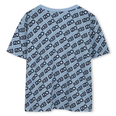 T-shirt em algod&atilde;o estampado KENZO KIDS BOY